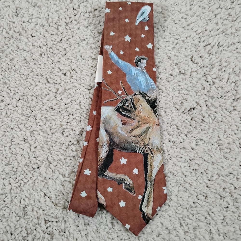 Vtg Rockmount Ranch Wear Mens Tie 100% Silk Limited Edition Western Rockabilly D